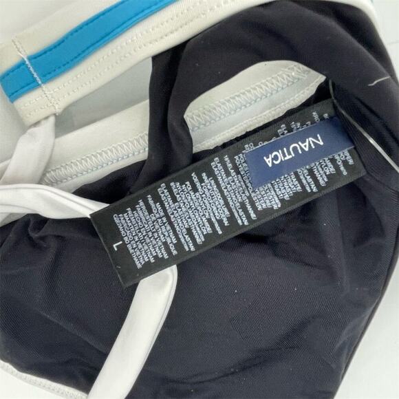 Nautica Women's Bikini Set Size Large Blue Cross-Back Top & Bottom - Picture 7 of 10